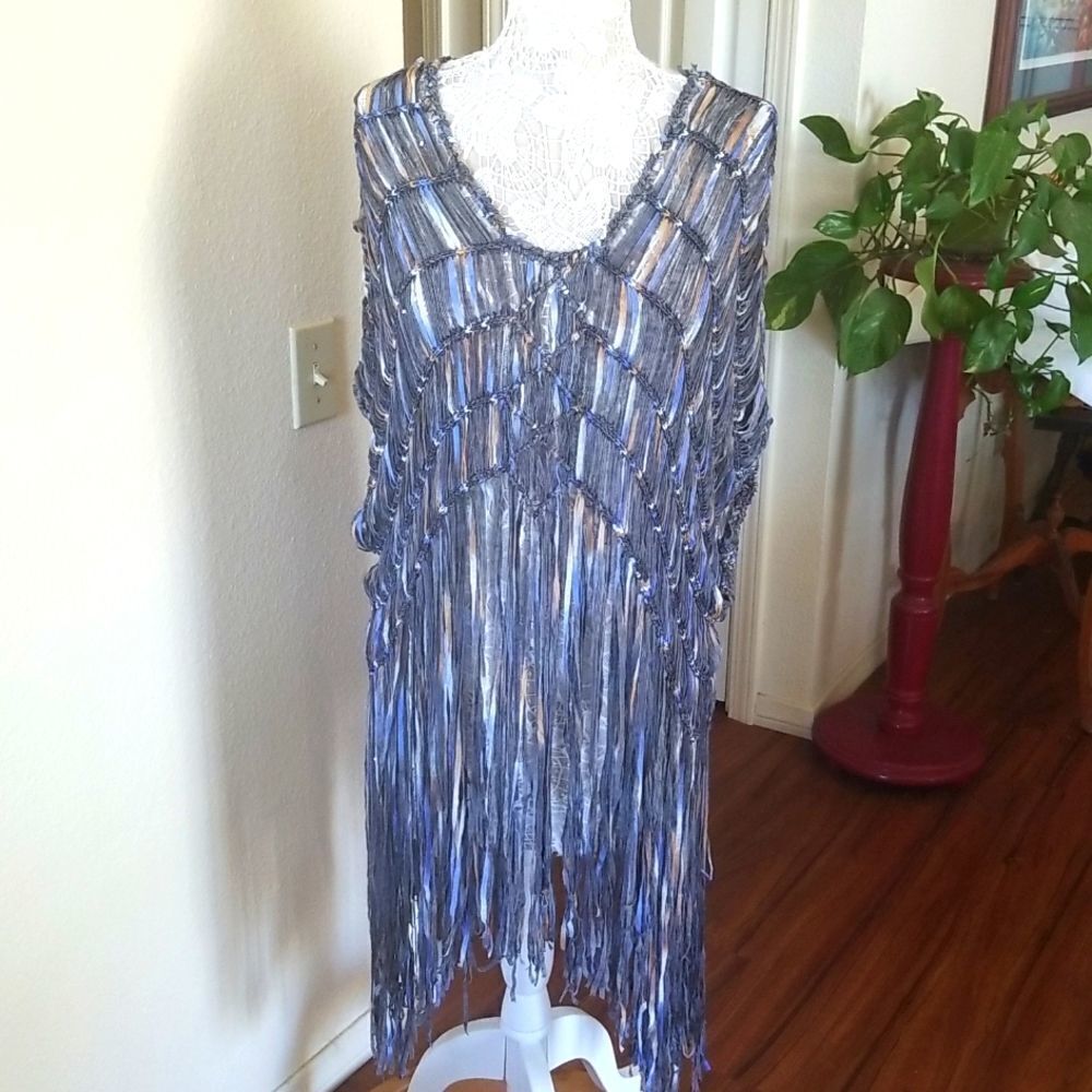 CINDIGINDI Boho Hippie Retro Fringe Top/Coverup size OS